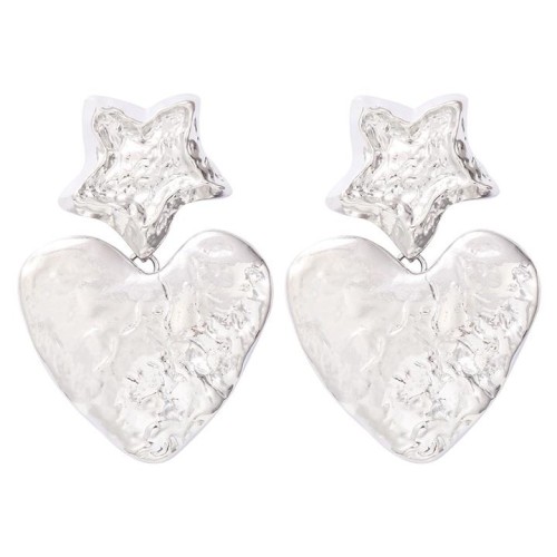 brief fashion love ear stud personality temperament windins wind trend head lady heart-shaped earrings