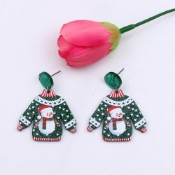  sweater christmas earrings ear stud lovely deer Santa Claus christmas tree Ea..