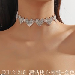  trend occidental style exaggerating fully-jewelled Rhinestone Peach heart lov..