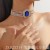  trend occidental style exaggerating multilayer diamond color Peach heart love crystal 