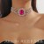  trend occidental style exaggerating multilayer diamond color Peach heart love crystal 
