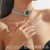 trend occidental style exaggerating multilayer diamond color Peach heart love crystal 