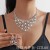   claw chain series exaggerating Pearl Rhinestone necklace earrings set  banquet necklace