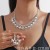   claw chain series exaggerating Pearl Rhinestone necklace earrings set  banquet necklace