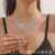  occidental style fully-jewelled Rhinestone necklace earrings clavicle chain earri
