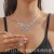  occidental style fully-jewelled Rhinestone necklace earrings clavicle chain earri