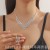  occidental style fully-jewelled Rhinestone necklace earrings clavicle chain earri