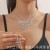  occidental style fully-jewelled Rhinestone necklace earrings clavicle chain earri