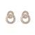 bronze embed zircon earrings fully-jewelled Earringins occidental style multilayer Round brideearrings