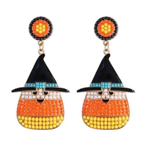 occidental style creative cartoon lovely drop beads Alloy earrings woman