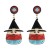occidental style creative cartoon lovely drop beads Alloy earrings woman
