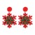occidental style new christmas creative new christmas tree snowflake handmade beads earring day ornament