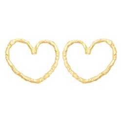 brief fashion retro Irregular heart-shaped Alloy ear stud wind Metal earrings