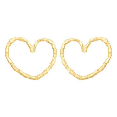  brief fashion retro Irregular heart-shaped Alloy ear stud wind Metal earrings