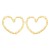  brief fashion retro Irregular heart-shaped Alloy ear stud wind Metal earrings