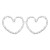  brief fashion retro Irregular heart-shaped Alloy ear stud wind Metal earrings