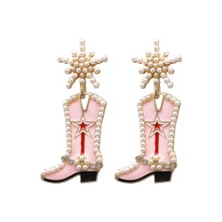 occidental style personality exaggerating sweet color cartoon beads Alloy earr..