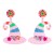 occidental style personality exaggerating sweet color cartoon beads Alloy earring earrings
