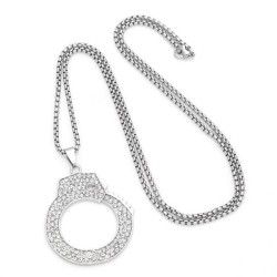 occidental style man stainless steel necklaceins personality all-Purpose pendant sweater chainnkz