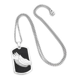 occidental style personality all-Purpose punk wings pendant necklace retro lon..