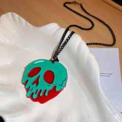  exaggerating Acrylic skull necklace occidental style personality samll high t..