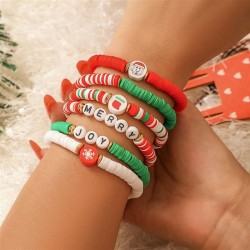 occidental style  christmas Word color bracelet set  creative Santa Claus gift..
