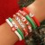 occidental style  christmas Word color bracelet set  creative Santa Claus gift Word