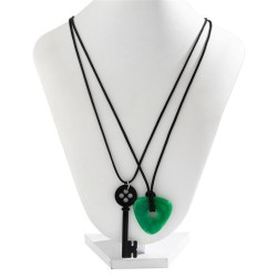 occidental style  samll brief Acrylic key pendant necklace  personality Double..