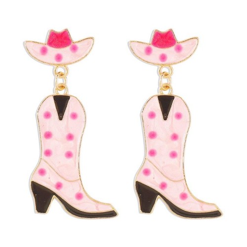 E occidental style fashion geometry ear stud  Cowboy lovely personality enamel earrings