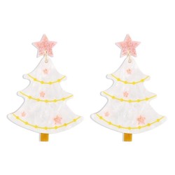 E Acrylic christmas tree earrings  brief creative fashion plates Earring eleme..