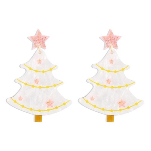 E Acrylic christmas tree earrings  brief creative fashion plates Earring elements earring