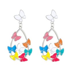 occidental style more butterfly ear studins fashion enamel color drop earring ..