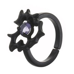 occidental style retro love ringins personality Five-pointed star zircon openi..