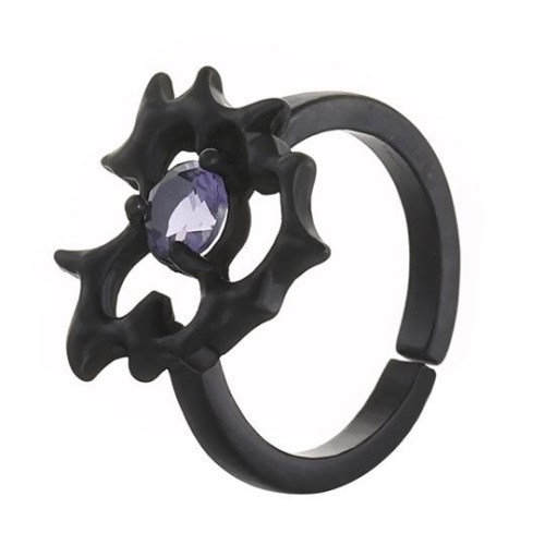 occidental style retro love ringins personality Five-pointed star zircon opening