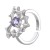 occidental style retro love ringins personality Five-pointed star zircon opening