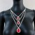  lady multilayer Rhinestone necklace  occidental style personality trend Rhinestone necklace  woman