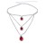  lady multilayer Rhinestone necklace  occidental style personality trend Rhinestone necklace  woman