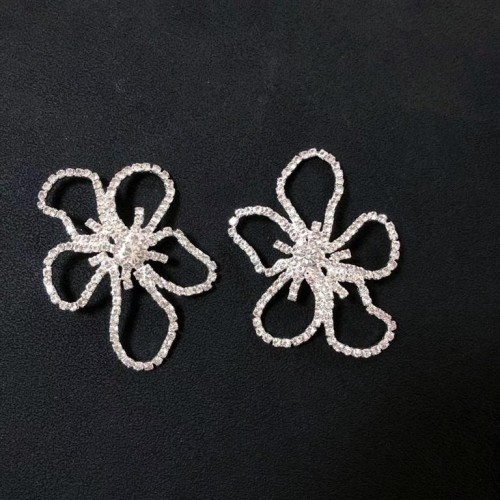 occidental style fashion exaggerating earrings  brilliant Rhinestone Irregular flower pendant earrings Earring