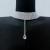 occidental style brilliant Rhinestone necklace woman  fully-jewelled zircon drop pendant chain