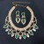  fashion lady occidental style exaggerating handmade color crystal necklace earrings set bride woman