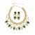  fashion lady occidental style exaggerating handmade color crystal necklace earrings set bride woman