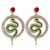 occidental style Earring fashion Round snake diamond earrings creative temperament ear stud lady gem