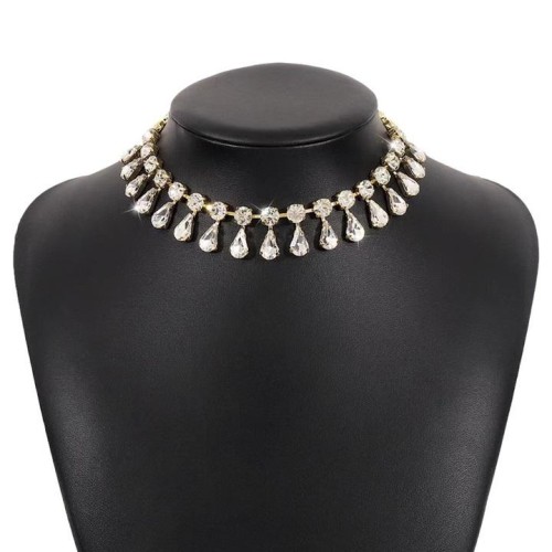 occidental style retro palace wind temperament chain woman  drop diamond claw chain brief samll wind necklace wo