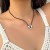 occidental style  exaggerating big love pendant necklace  fashion personality velvet woman