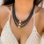 occidental style brief black Collar fashion geometry beads short style beads necklace