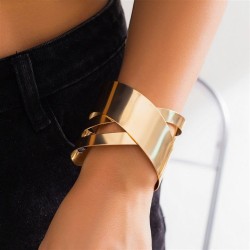 occidental style  fashion Metal surface bangle  personality hollow geometry op..