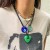 occidental style retro blue eyes woman necklace all-Purpose beads new medium ethnic stylenecklace