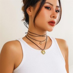 occidental style black rope samll love punk personality retro Collar velvet ne..