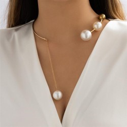 brief geometry personality beads clavicle chain samll opening Collar occidenta..