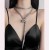 samll flash diamond fully-jewelled exaggerating snake tassel necklace high clavicle chain girl student colloca